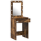 vidaXL Dressing Table with LED Lights Smoked Oak 50x41x135 cm