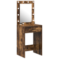 vidaXL Dressing Table with LED Lights Smoked Oak 50x41x135 cm