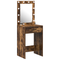vidaXL Dressing Table with LED Lights Smoked Oak 50x41x135 cm
