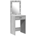 vidaXL Dressing Table with LED Lights Grey Sonoma 50x41x135 cm