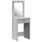 vidaXL Dressing Table with LED Lights Grey Sonoma 50x41x135 cm
