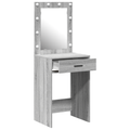 vidaXL Dressing Table with LED Lights Grey Sonoma 50x41x135 cm