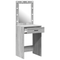vidaXL Dressing Table with LED Lights Grey Sonoma 50x41x135 cm