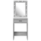 vidaXL Dressing Table with LED Lights Grey Sonoma 50x41x135 cm
