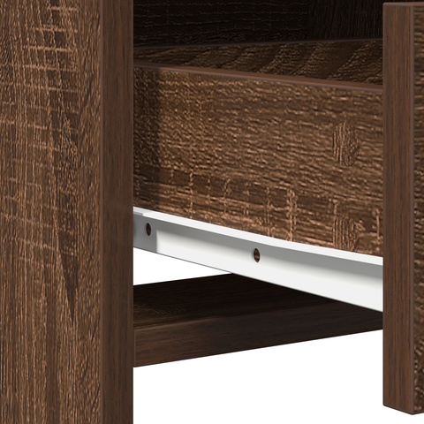 vidaXL Dressing Table with LED Lights Brown Oak 50x41x135 cm