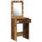 vidaXL Dressing Table with LED Lights Old Wood 50x41x135 cm