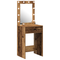 vidaXL Dressing Table with LED Lights Old Wood 50x41x135 cm