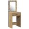 vidaXL Dressing Table with LED Lights Artisan Oak 50x41x135 cm