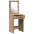 vidaXL Dressing Table with LED Lights Artisan Oak 50x41x135 cm