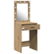 vidaXL Dressing Table with LED Lights Artisan Oak 50x41x135 cm