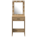 vidaXL Dressing Table with LED Lights Artisan Oak 50x41x135 cm