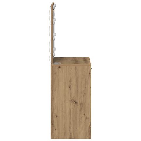 vidaXL Dressing Table with LED Lights Artisan Oak 50x41x135 cm
