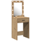 vidaXL Dressing Table with LED Lights Artisan Oak 50x41x135 cm