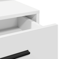 vidaXL Dressing Table with LED Lights, White, 79x41x135 cm