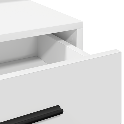 vidaXL Dressing Table with LED Lights, White, 79x41x135 cm