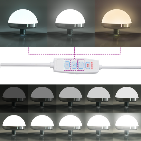 vidaXL Dressing Table with LED Lights, White, 79x41x135 cm