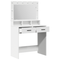 vidaXL Dressing Table with LED Lights, White, 79x41x135 cm