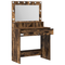 vidaXL Makeup Table with LED Lights - Smoked Oak 79x41x135 cm