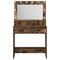 vidaXL Makeup Table with LED Lights - Smoked Oak 79x41x135 cm
