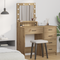 vidaXL Dressing Table Artisan oak 79 x 41 x 135 cm Engineered wood