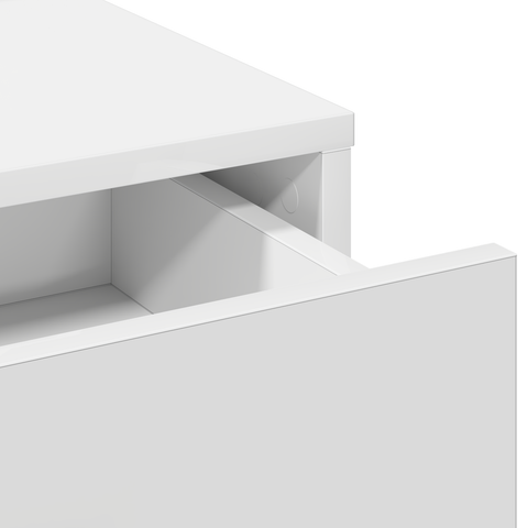vidaXL Vanity Table White MDF 50 x 41 x 135 cm Mirror Vanity Table