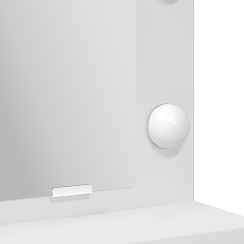 vidaXL Vanity Table White MDF 50 x 41 x 135 cm Mirror Vanity Table