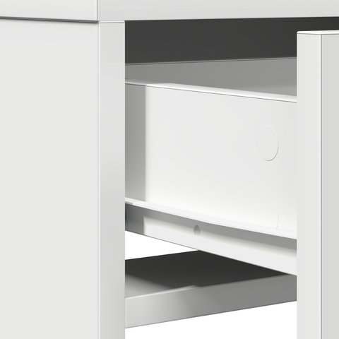vidaXL Vanity Table White MDF 50 x 41 x 135 cm Mirror Vanity Table