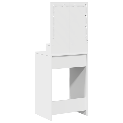 vidaXL Vanity Table White MDF 50 x 41 x 135 cm Mirror Vanity Table