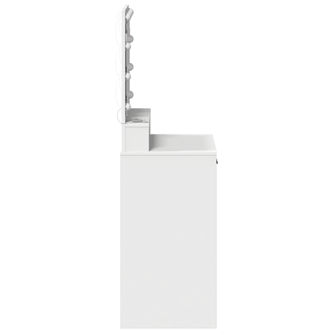 vidaXL Vanity Table White MDF 50 x 41 x 135 cm Mirror Vanity Table