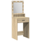 vidaXL Makeup Table with LED Lights in Sonoma Oak - 50x41x135 cm