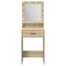 vidaXL Makeup Table with LED Lights in Sonoma Oak - 50x41x135 cm