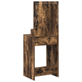 vidaXL Makeup Table with LED Lights - Smoked Oak, 50x41x135 cm