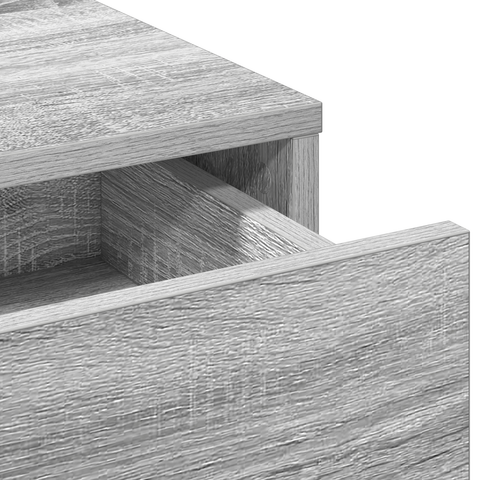 vidaXL Grey sonoma Particle board 50 x 41 x 135 cm Mirror Vanity Table