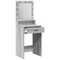 vidaXL Grey sonoma Particle board 50 x 41 x 135 cm Mirror Vanity Table