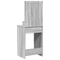 vidaXL Grey sonoma Particle board 50 x 41 x 135 cm Mirror Vanity Table