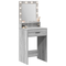 vidaXL Grey sonoma Particle board 50 x 41 x 135 cm Mirror Vanity Table