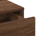 vidaXL Dressing Table with LED Lights - Brown Oak, 50x41x135 cm