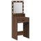 vidaXL Dressing Table with LED Lights - Brown Oak, 50x41x135 cm