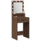 vidaXL Dressing Table with LED Lights - Brown Oak, 50x41x135 cm