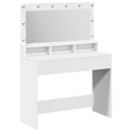 vidaXL White Dressing Table with LED Lights - 100x41x135 cm