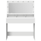 vidaXL White Dressing Table with LED Lights - 100x41x135 cm