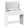 vidaXL White Dressing Table with LED Lights - 100x41x135 cm