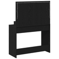 vidaXL Makeup Table with LED Lights - Black Oak, 100x41x135 cm