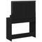 vidaXL Makeup Table with LED Lights - Black Oak, 100x41x135 cm