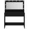 vidaXL Makeup Table with LED Lights - Black Oak, 100x41x135 cm