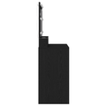 vidaXL Makeup Table with LED Lights - Black Oak, 100x41x135 cm
