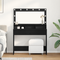 vidaXL Makeup Table with LED Lights - Black Oak, 100x41x135 cm