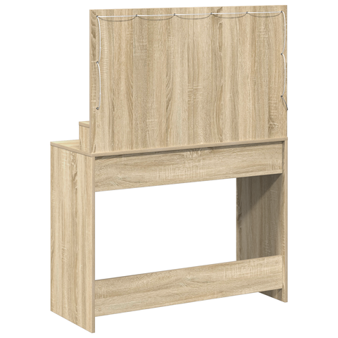 vidaXL Dressing Table with LED Lights - Sonoma Oak, 100x41x135 cm