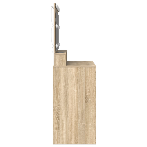 vidaXL Dressing Table with LED Lights - Sonoma Oak, 100x41x135 cm