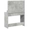 vidaXL Dressing Table with LED Lights - Concrete Grey, 100x41x135 cm